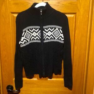 EUC Chaps zip front cardigan